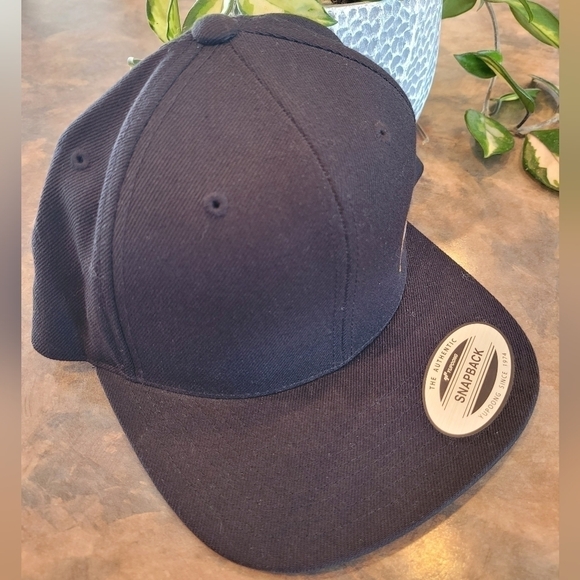 FIGR Snapback Ballcap, Black with Green Underside Flat Brim, FIGR Logo - Picture 2 of 10